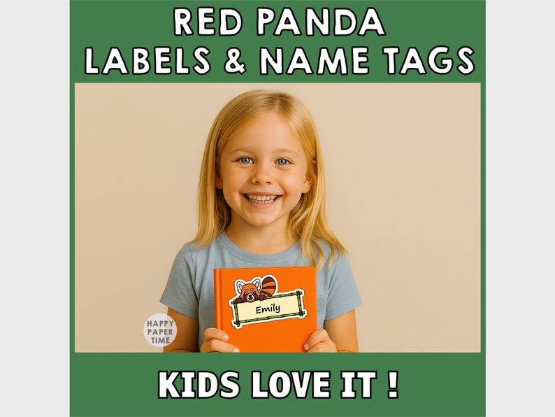 Red Panda Name Tags Classroom Labels Asian Animal Zoo Editable Files ...