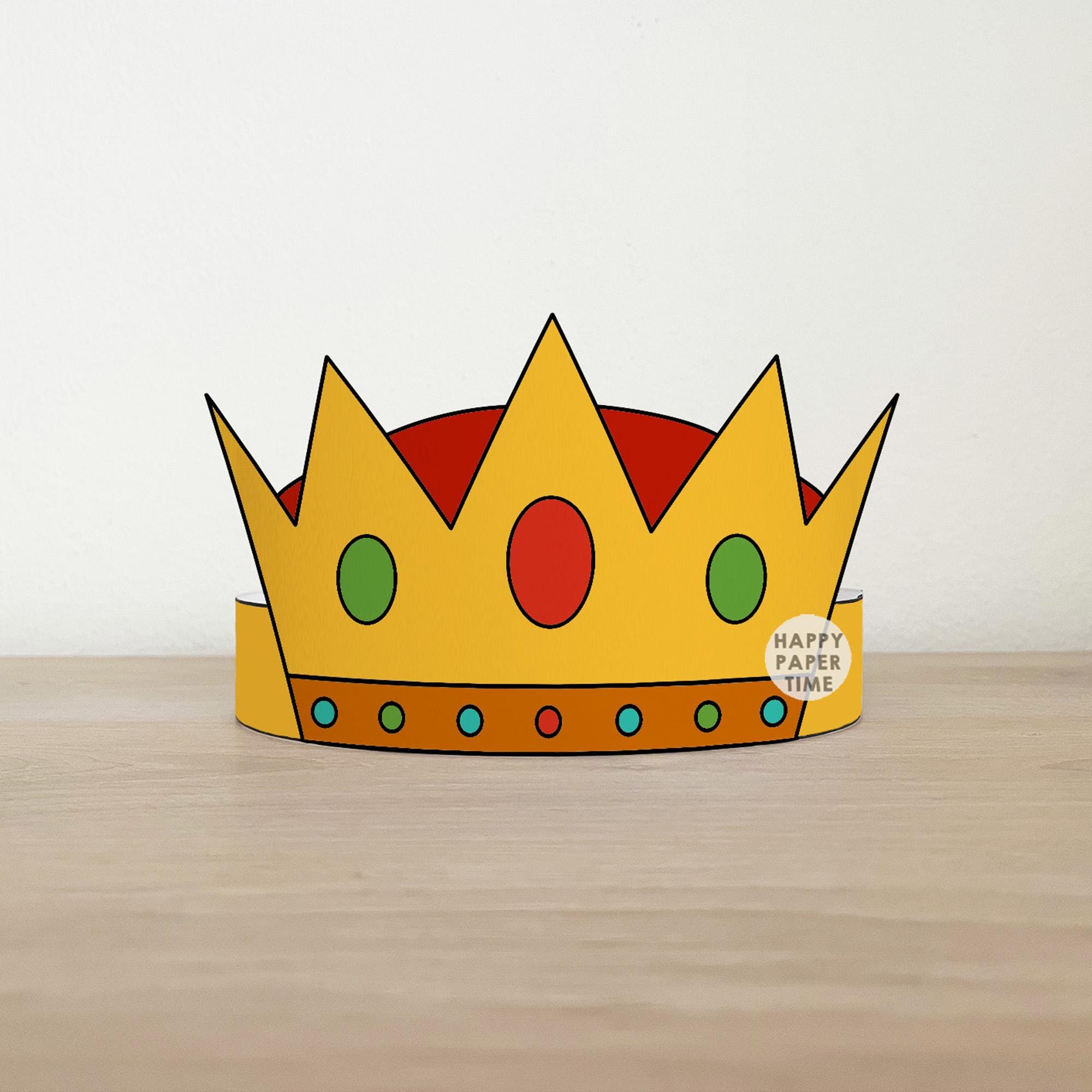 Craftplay Corone Alte Per Biglietti: Confezione Da 12 Corone Bianche In Cartoncino, 6 Disegni Diversi, Da Decorare Per Feste E Progetti Scolastici, Regolabili Per Bambini E Adulti - 2
