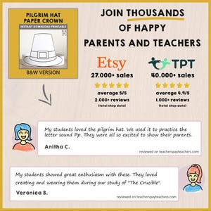 Pilgrim Hat Paper Headband Crown Thanksgiving Settler Party Coloring ...