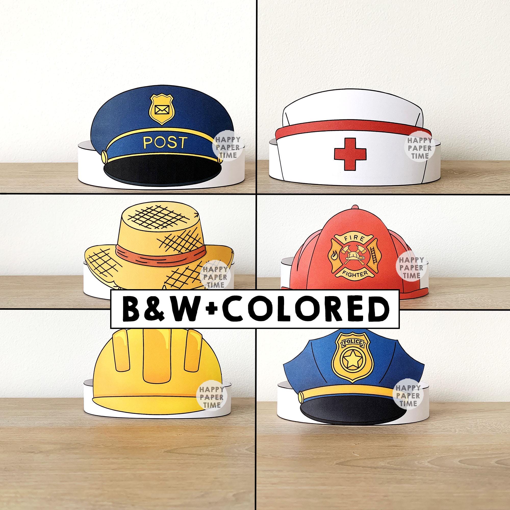 Communityhelpers Papieren kronen Politiebouwer Boer Verpleegkundige  Postvervoerder Brandweerman Afdrukbaar Knutselen Verjaardagsfeestje Kostuum  downloaden - Etsy België, image size:2000x2000