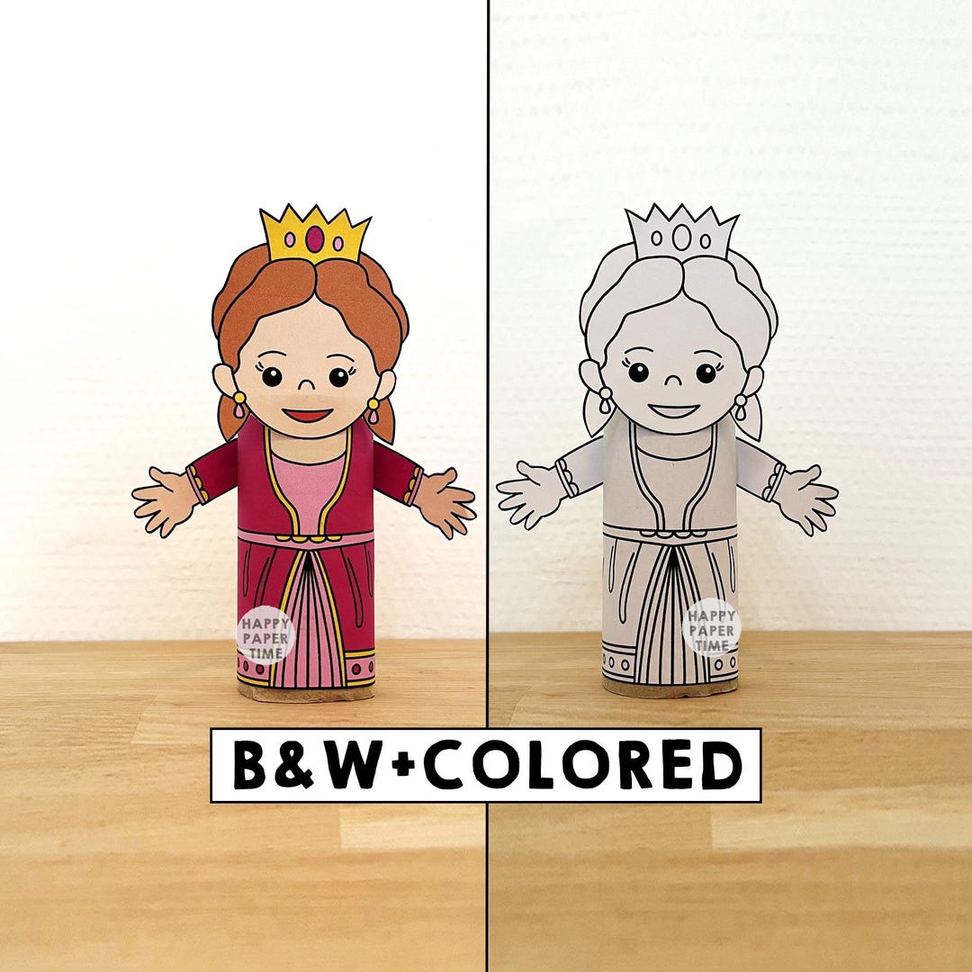 Rotolo di carta igienica da principessa, decorazione da stampare e