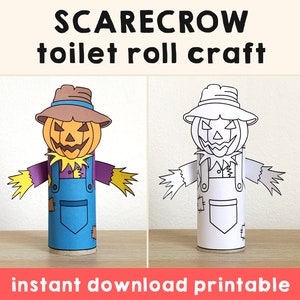 Scarecrow Portrait Shapes Roll and Draw Game Sheets