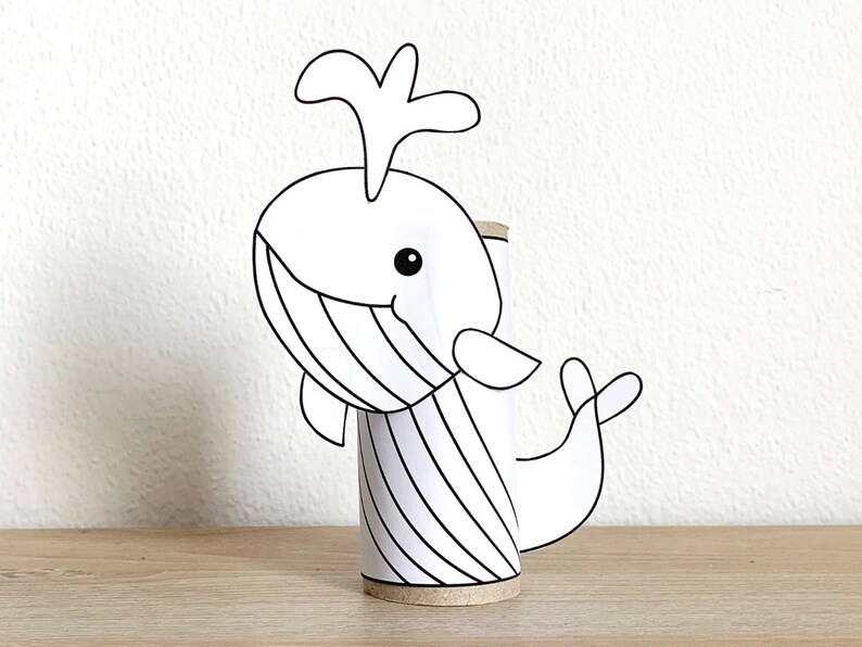 Whale Toilet Paper Roll Craft Ocean Animal Beach Sea Party Etsy