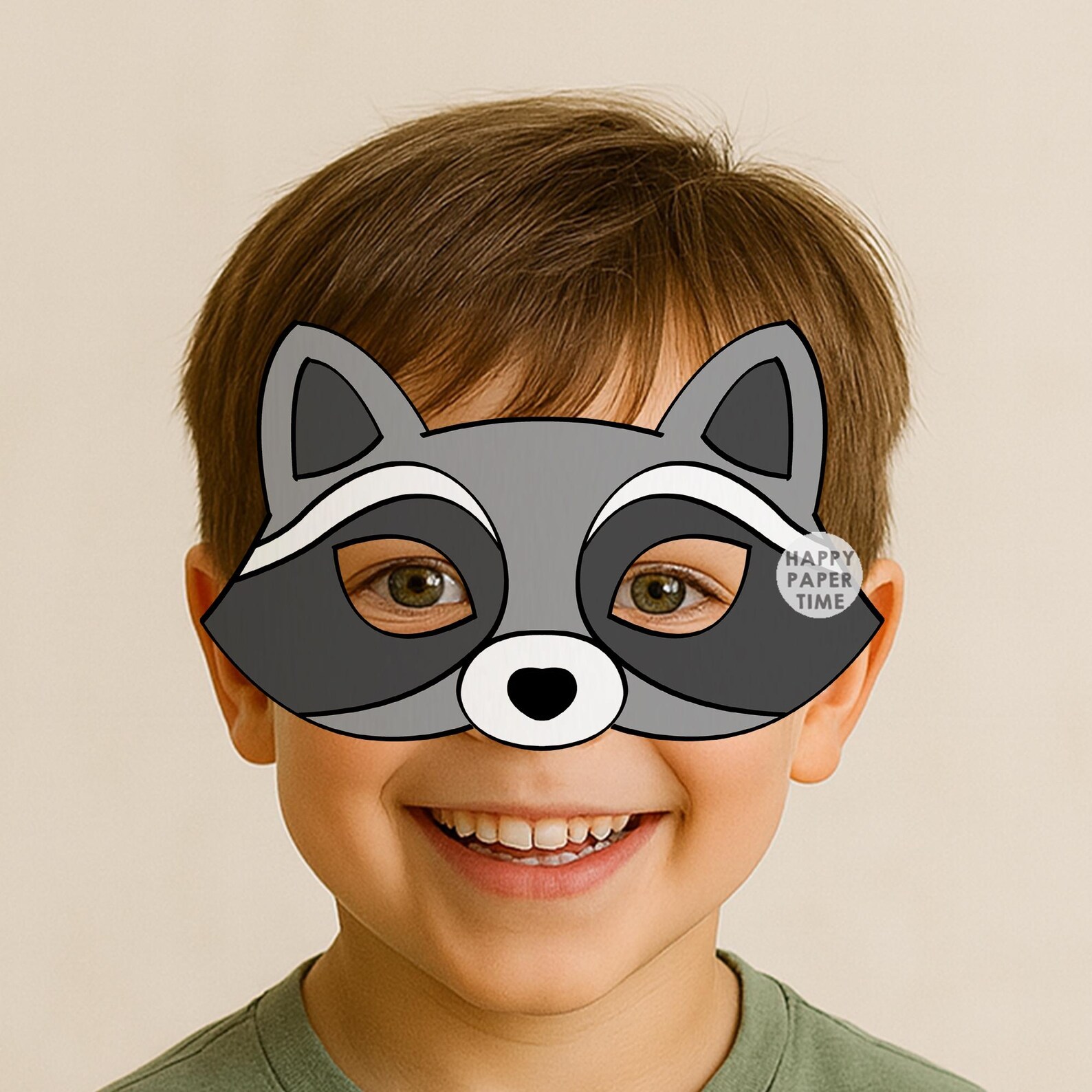 Raccoon Mask Raccoon Costume Animal Mask Printable Party Favor Woodland ...