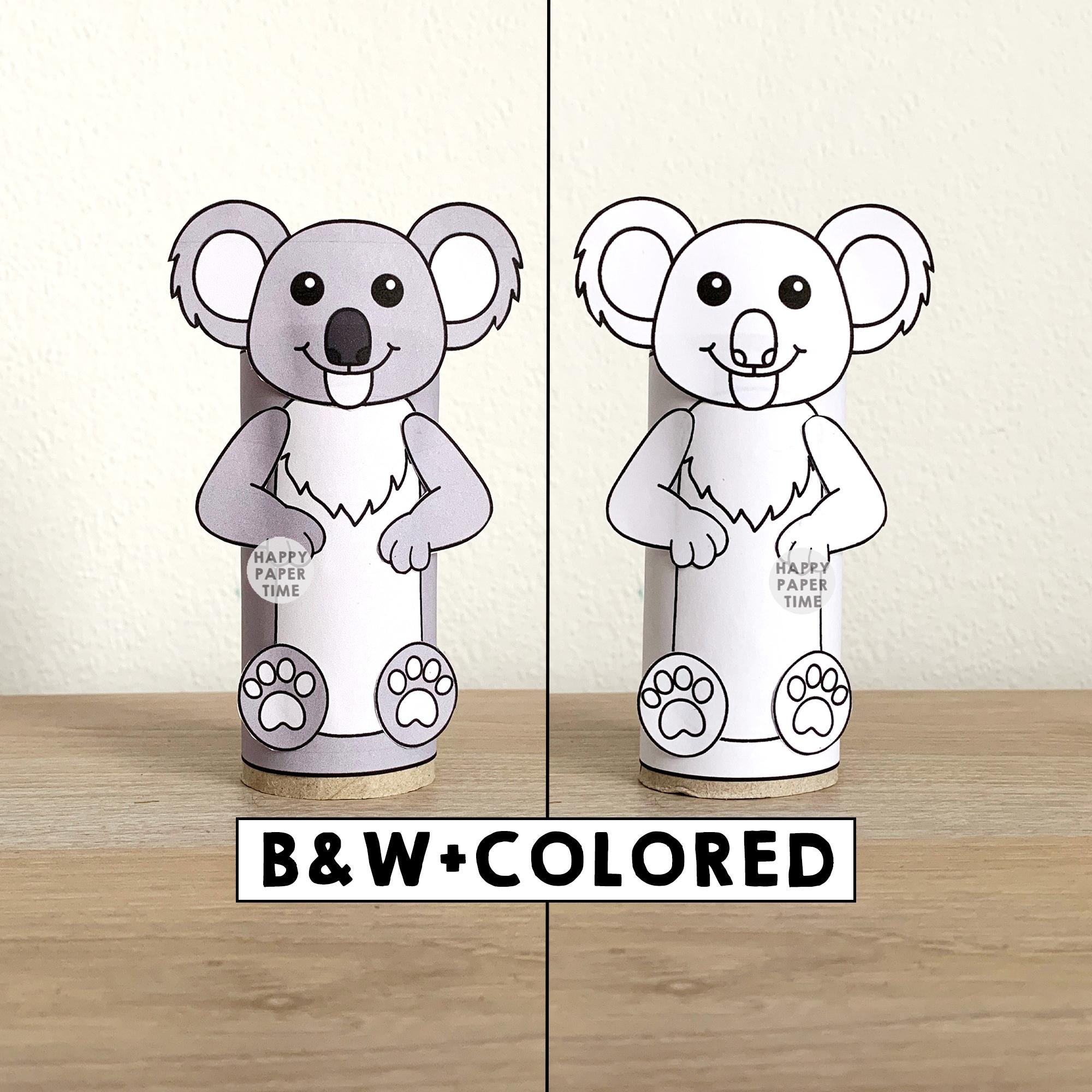 Koala Toilet Paper Roll Craft Australian Animal Party Coloring…