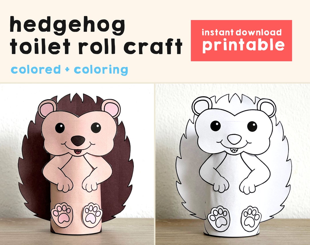 Hedgehog Toilet Paper Roll Craft Forest Woodland Party Etsy