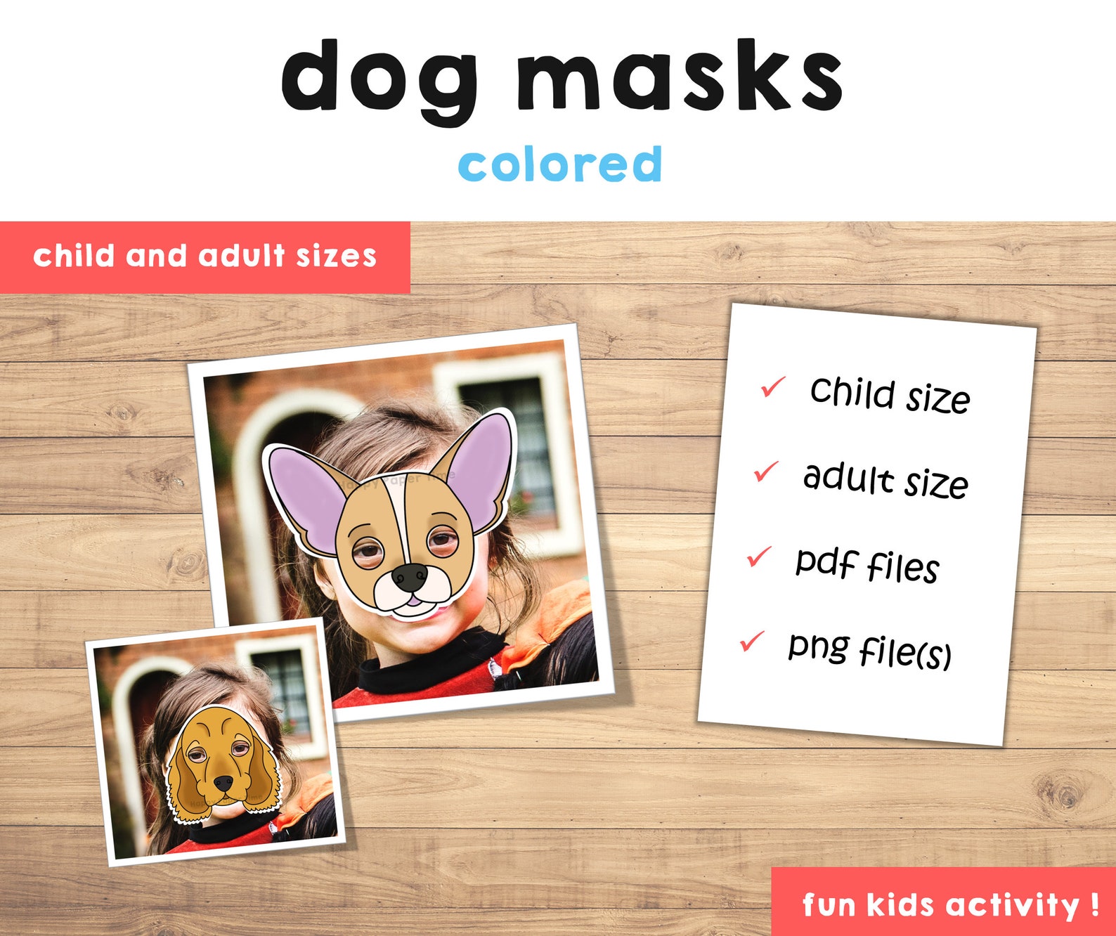 Dog Masks Printable Chihuahua German Shepherd Golden Retriever - Etsy