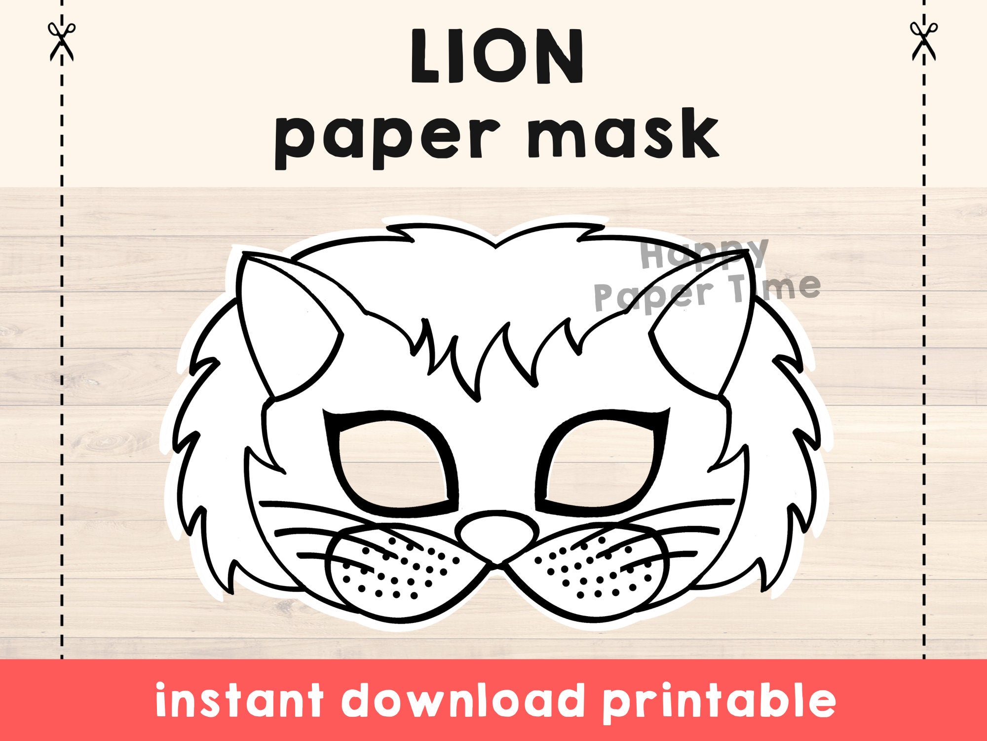 lion-mask-printable-lion-costume-mask-lion-party-jungle-animal-mask-jungle-party-favor-animal-printable-mask-instant-download-etsy