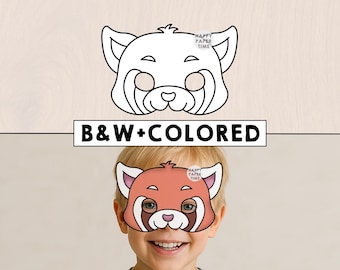 レッサーパンダのフェルトマスク：子供用ハロウィンコスチューム