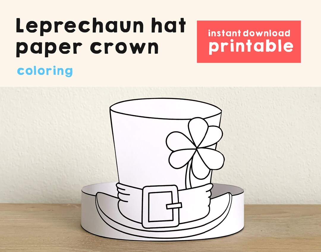 Leprechaun Hat Paper Crown Headband St Patrick's Day Party
