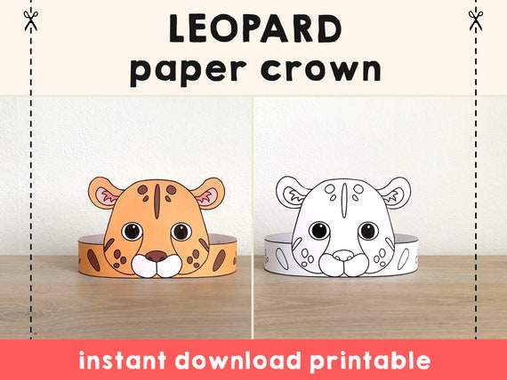 Birthday Paper Crown Printable Party Coloring Costume Craft