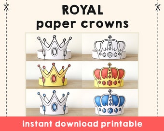 10 Corone Di Carta Per Feste - 5 Oro E 5 Argento, Per Compleanni, Natale, Tema Reale - Foto 10