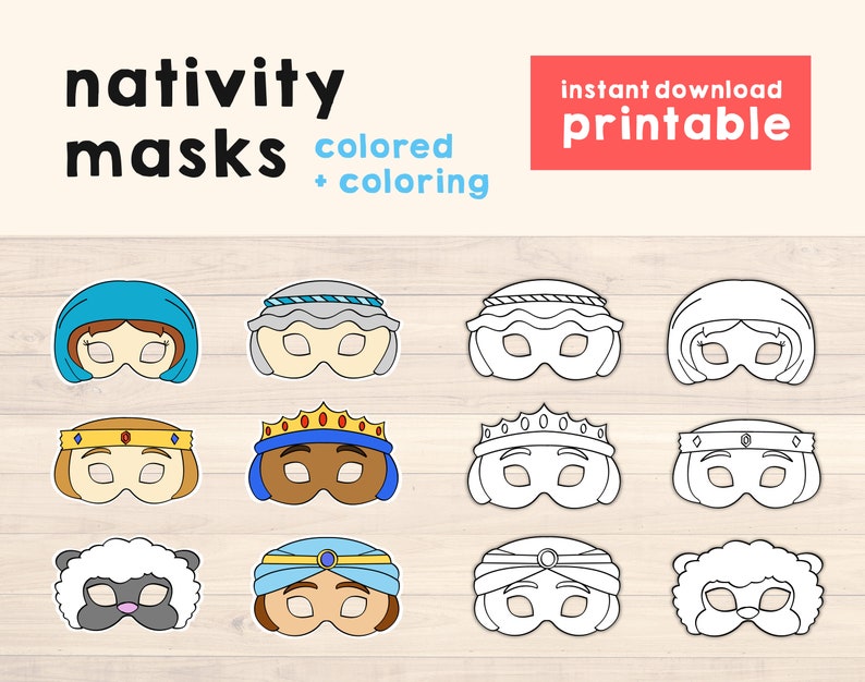 Nativity Masks kids Nativity play kids Masks Nativity Etsy