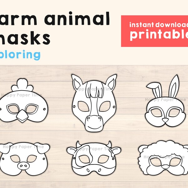 Farm Animal Mask - Etsy