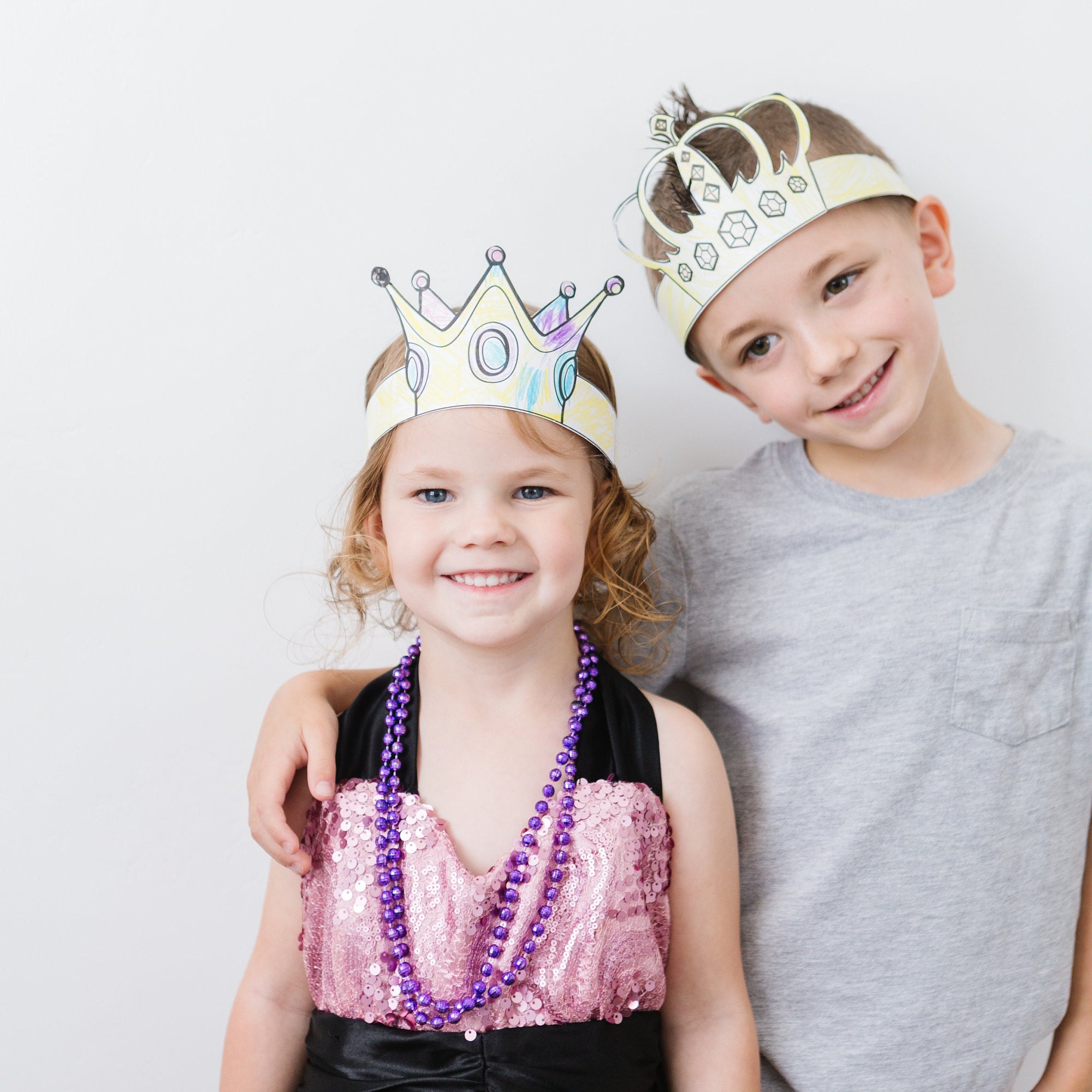 Princess Paper Crown Coloring Printable Kids Craft Princess - Etsy