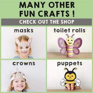 Forest Animals Toilet Paper Roll Craft Forest Party Coloring Printable Decoration Kids Wild Play Cut out Glue DIY - Instant Download image 7