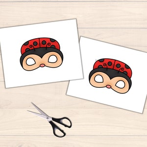 Ladybug Mask Costume Animal Mask Printable Party Favor Insect Halloween ...