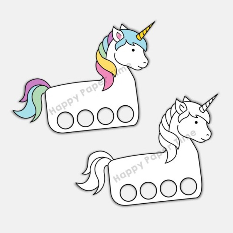Unicorn Paper Craft Printable Finger Puppet Kids Craft Unicorn - Etsy