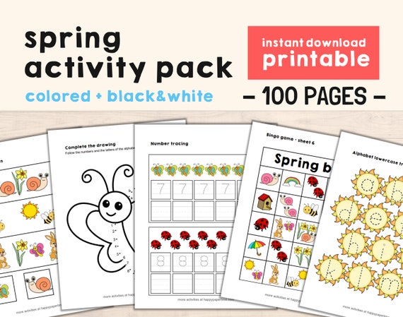 Spring Activity Worksheets printable kids Coloring pages do
