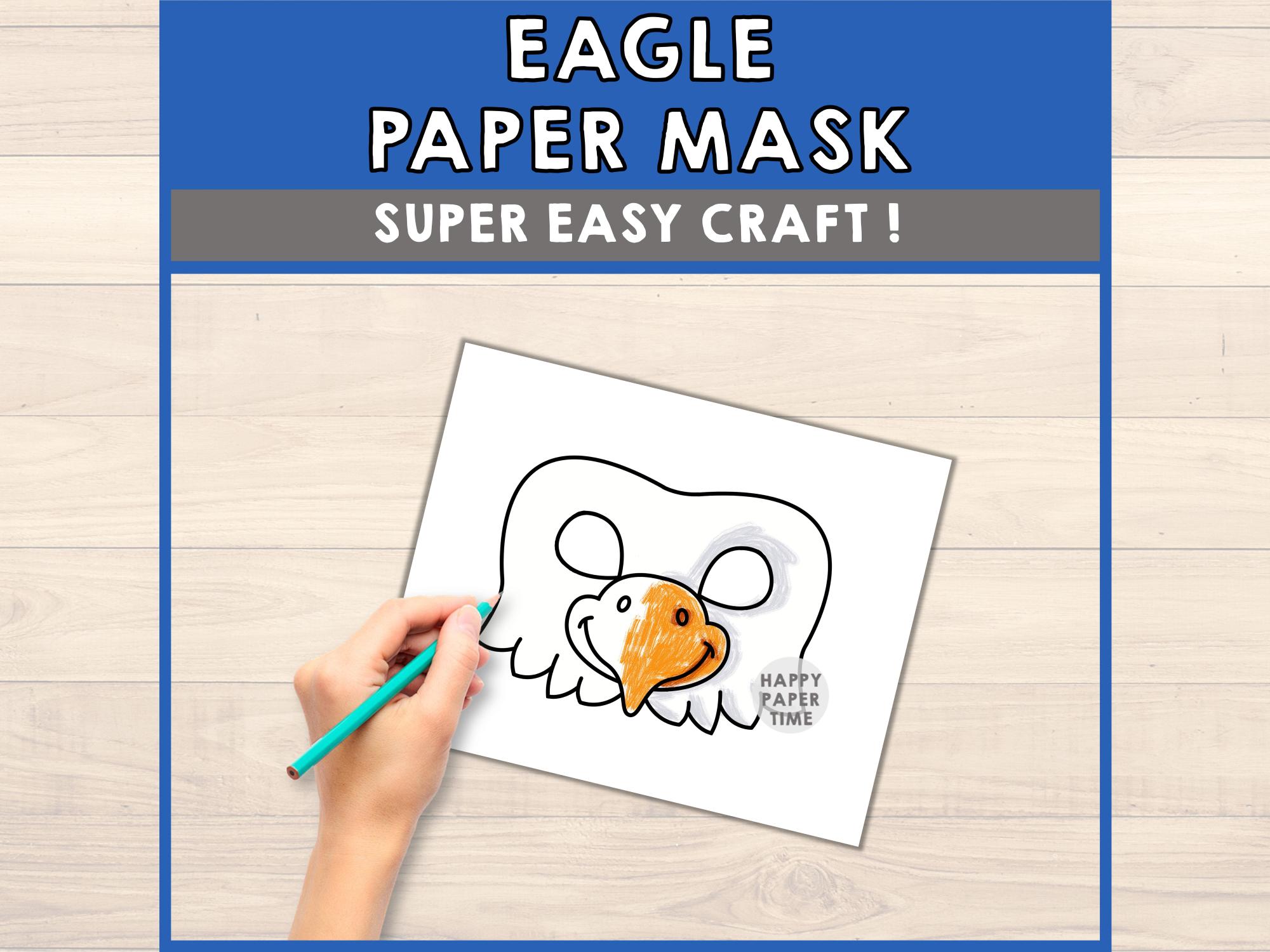 Eagle Mask Costume America Mask Printable Party Favor Craft Halloween Party Printable Kids Party Favor Printable - Instant Download, image size:2000x1500