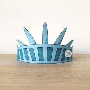 Statue of Liberty Paper Crown Printable Kids Craft Birthday Activity Party Printable Favor America Costume DIY Printable - Instant Download