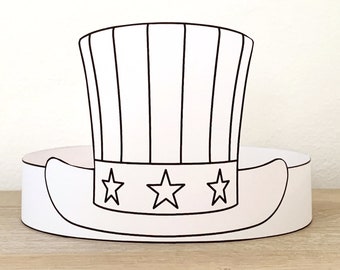 uncle sam hat coloring pages