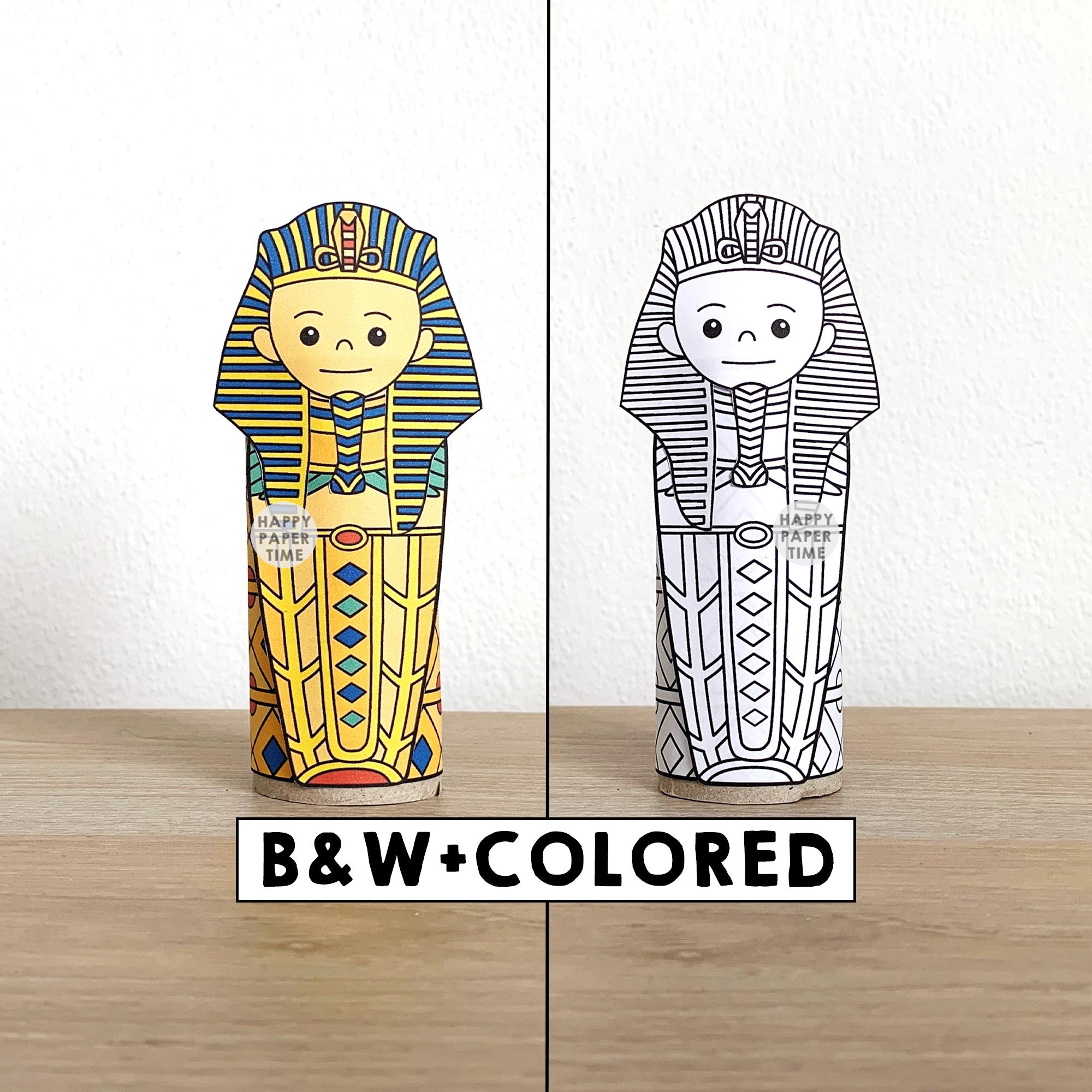 Sarcophagus Toilet Paper Roll Craft ancient Egypt Party Coloring…