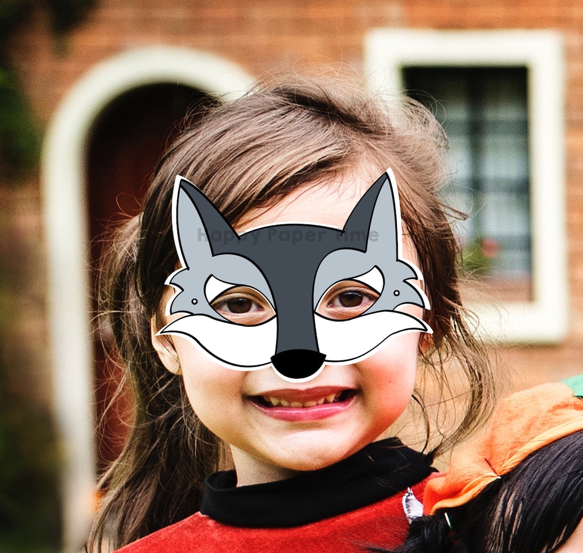 Wolf Costume Animal Mask Wolf Mask Wolf Party Animal | Etsy