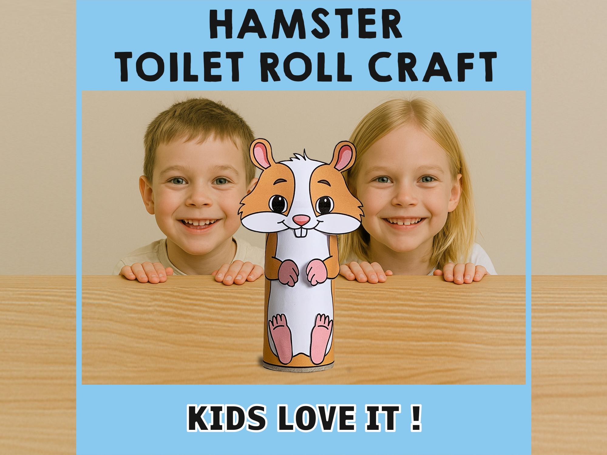 Hamster Toilet Paper Roll Craft Rodent Pets Animal Party Coloring ...