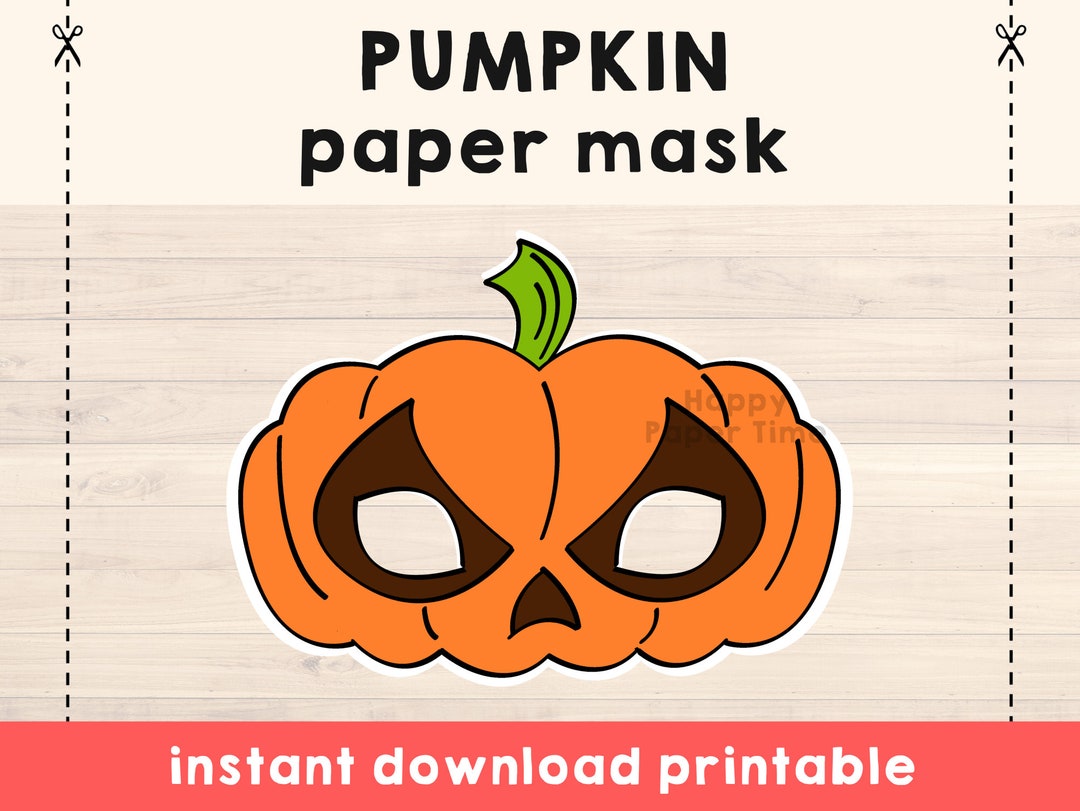 Pumpkin Mask Kids Costume Halloween Pumpkin Mask Diy Pumpkin Party ...