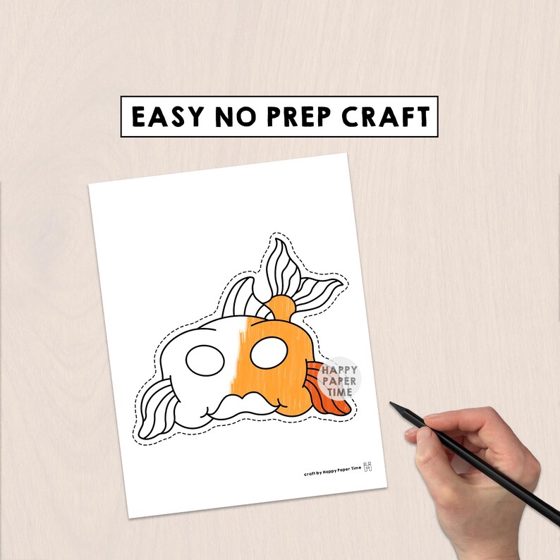 Máscaras de papel de animales domésticos, disfraz para niños, actividad para colorear y manualidades, recuerdo de fiesta, máscara de animal imprimible - Descarga instantánea en PDF imagen 6