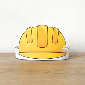 Bauarbeiter Baumeister Helm Papier Krone Party druckbare Kinder Handwerk Kostüm Geburtstag druckbare Favor Template - Instant Download