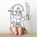 Pirate Paper Craft Printable Finger Puppet Template Kids Craft Activity ...