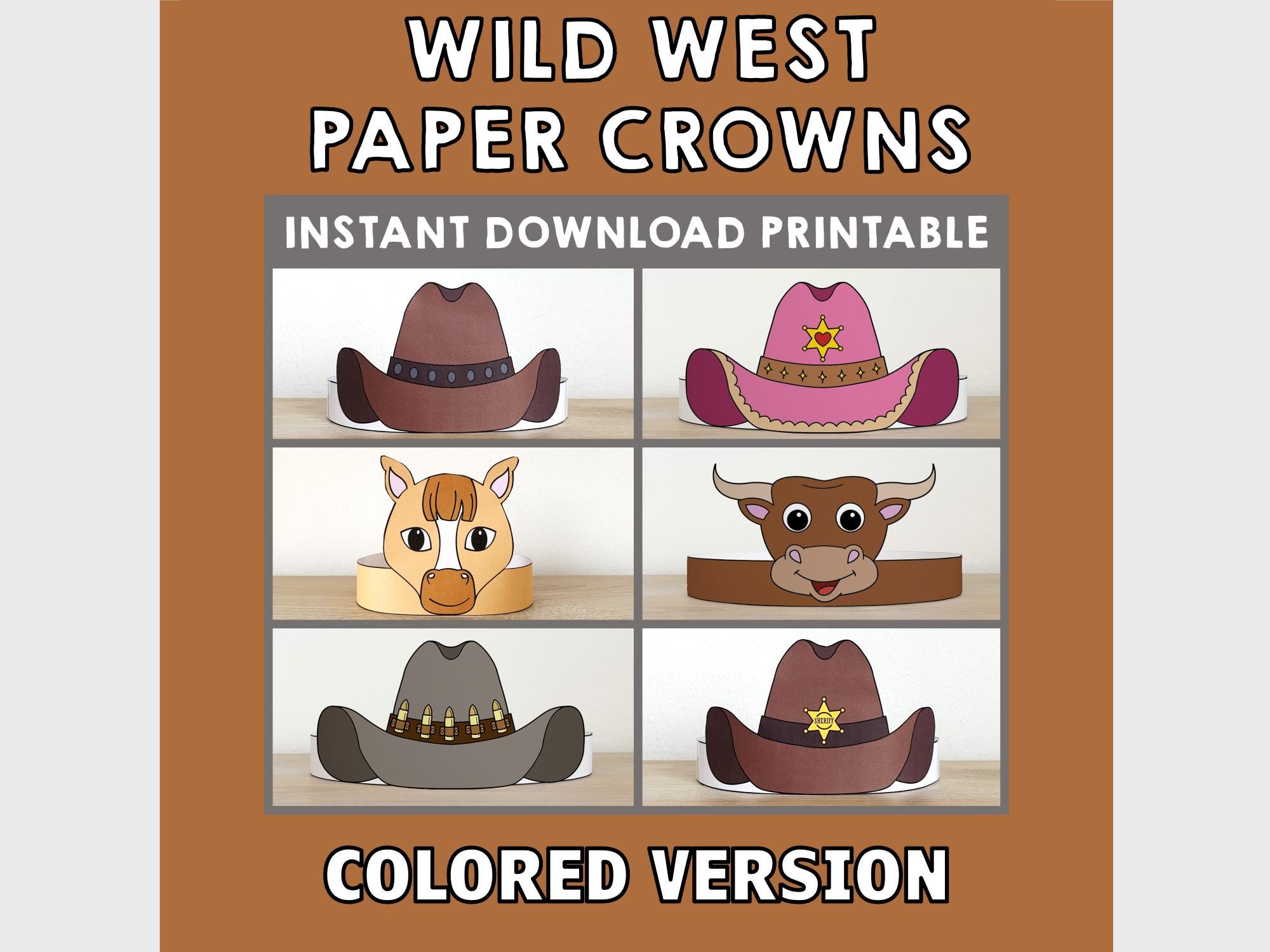 Cappello Sceriffo Bambino Marrone - Costume Cowboy/Cowgirl Con Placca, Per Halloween E Feste - Foto 5