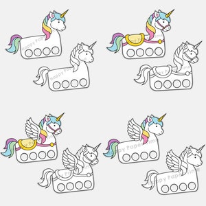 unicorn paper craft printable finger puppet kids craft unicorn etsy