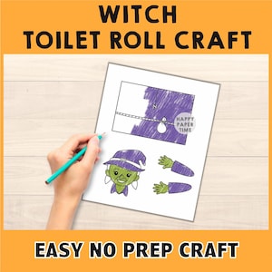 Witch Toilet Paper Roll Craft Halloween Spooky Party Coloring Printable ...