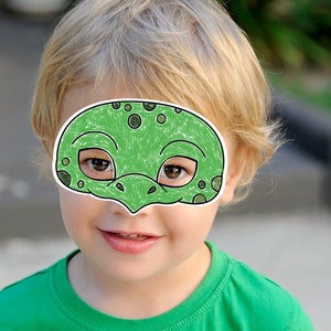 Turtle Mask Turtle Printable Mask Reptile Party Favor Turtle Costume ...