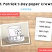 St Patrick's Day Paper Crowns Headbands Leprechaun Gold Party Coloring ...