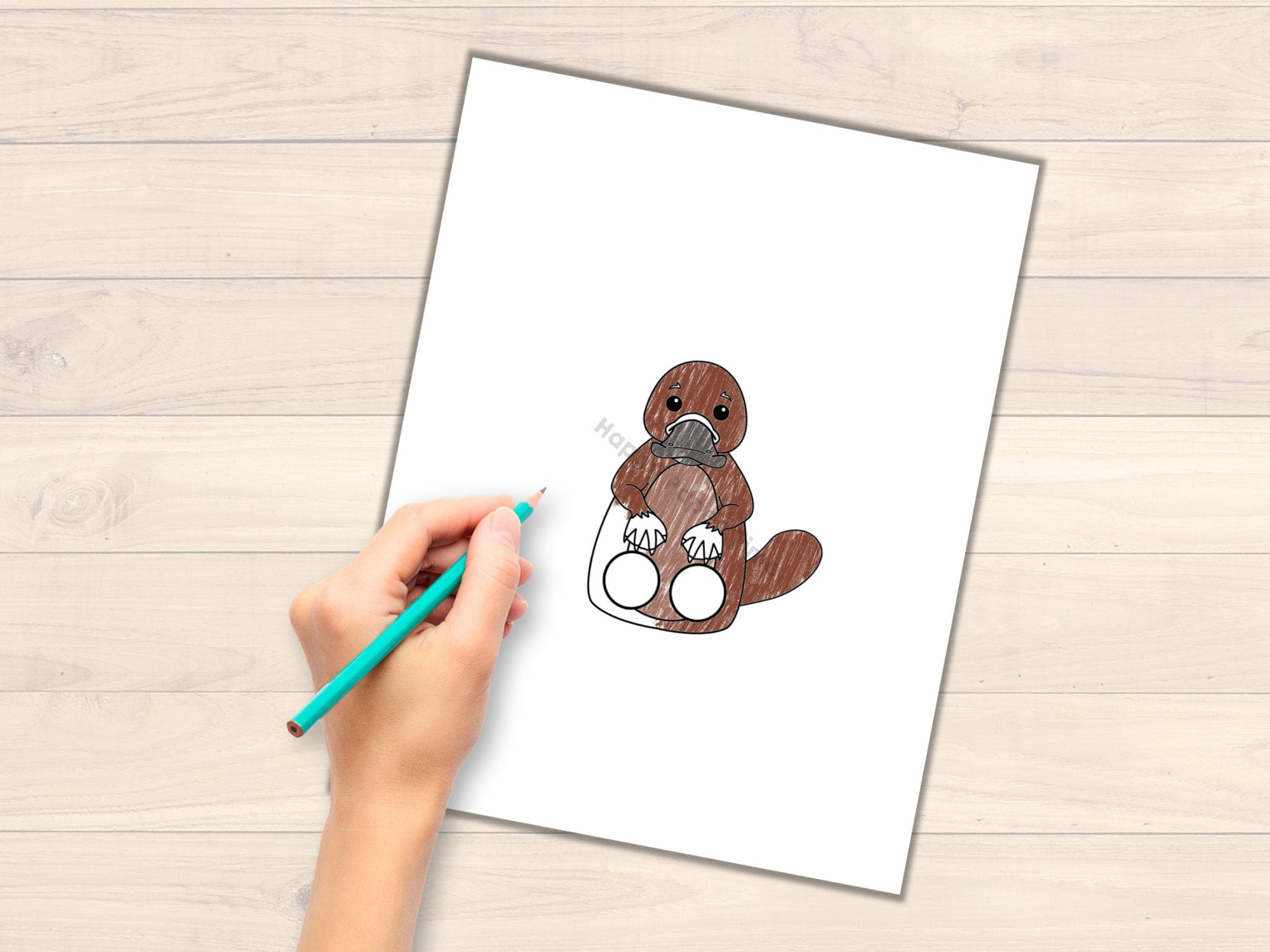 Platypus Paper Craft Printable Australian Animal Finger Puppet Kids ...