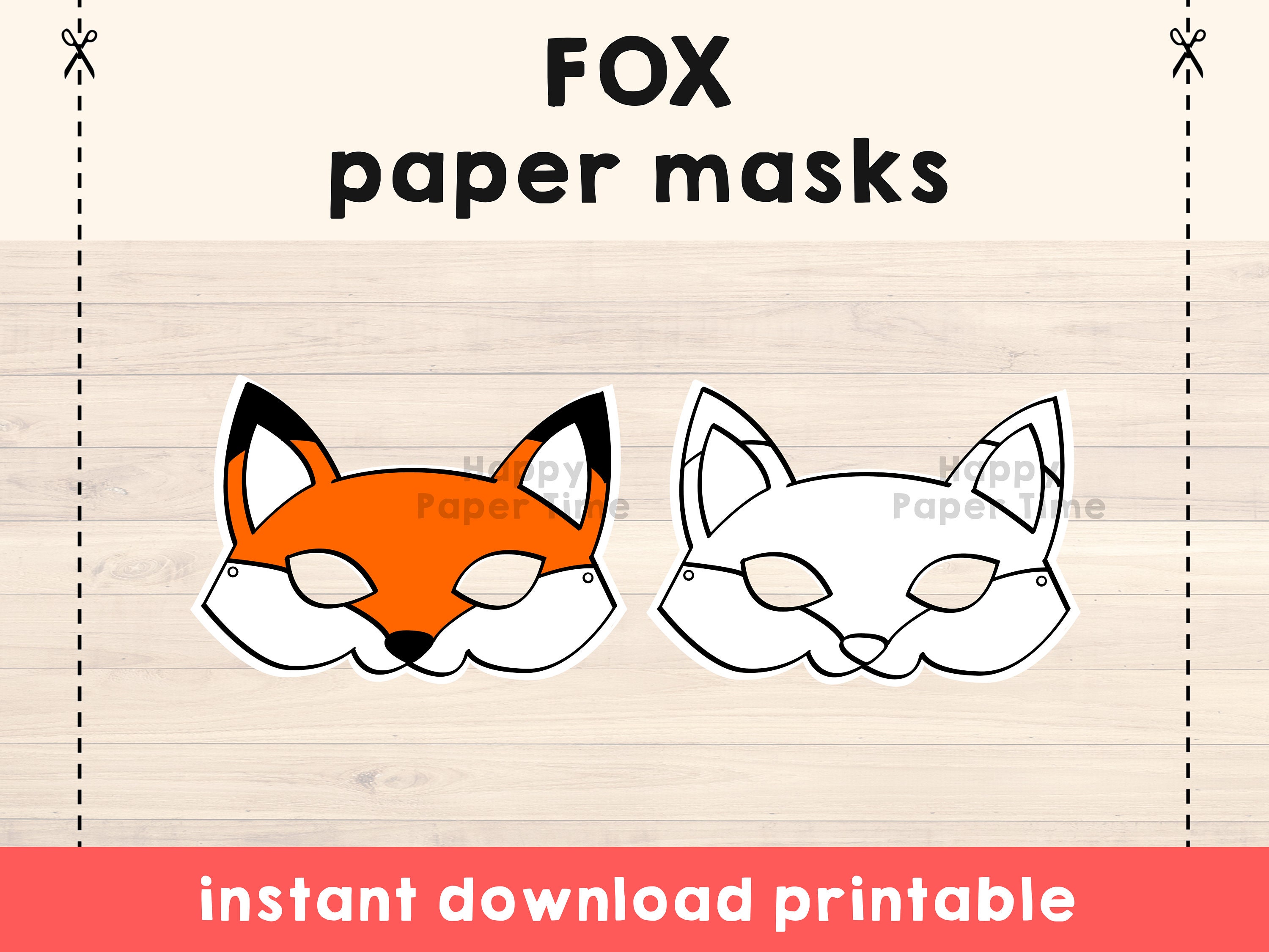 Printable Fox Mask Printable Fox Mask