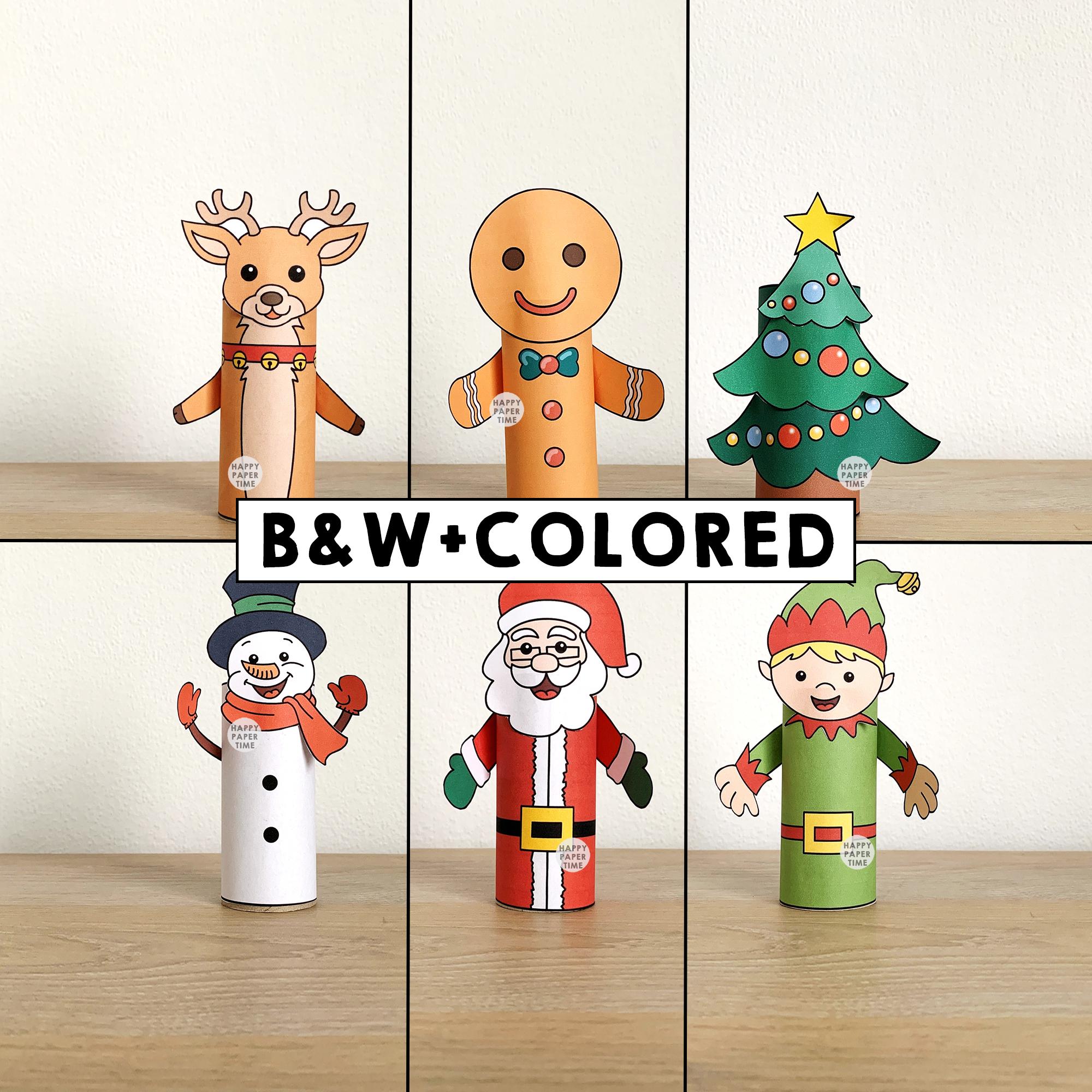 Christmas Toilet Paper Roll Craft Activity Winter Holiday Party…