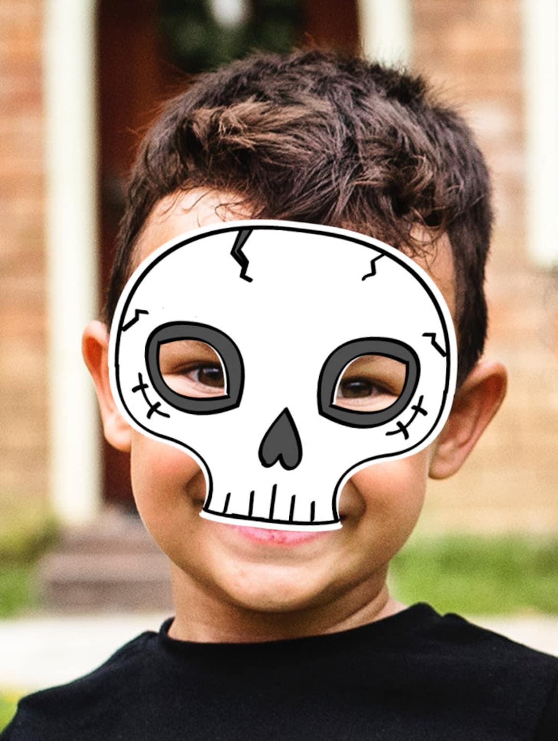 Skull Mask Kids Skeleton Costume Halloween Skull mask diy - Etsy.de