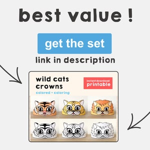 Cheetah Paper Crown Party Printable Kids Craft Safari Jungle Birthday ...