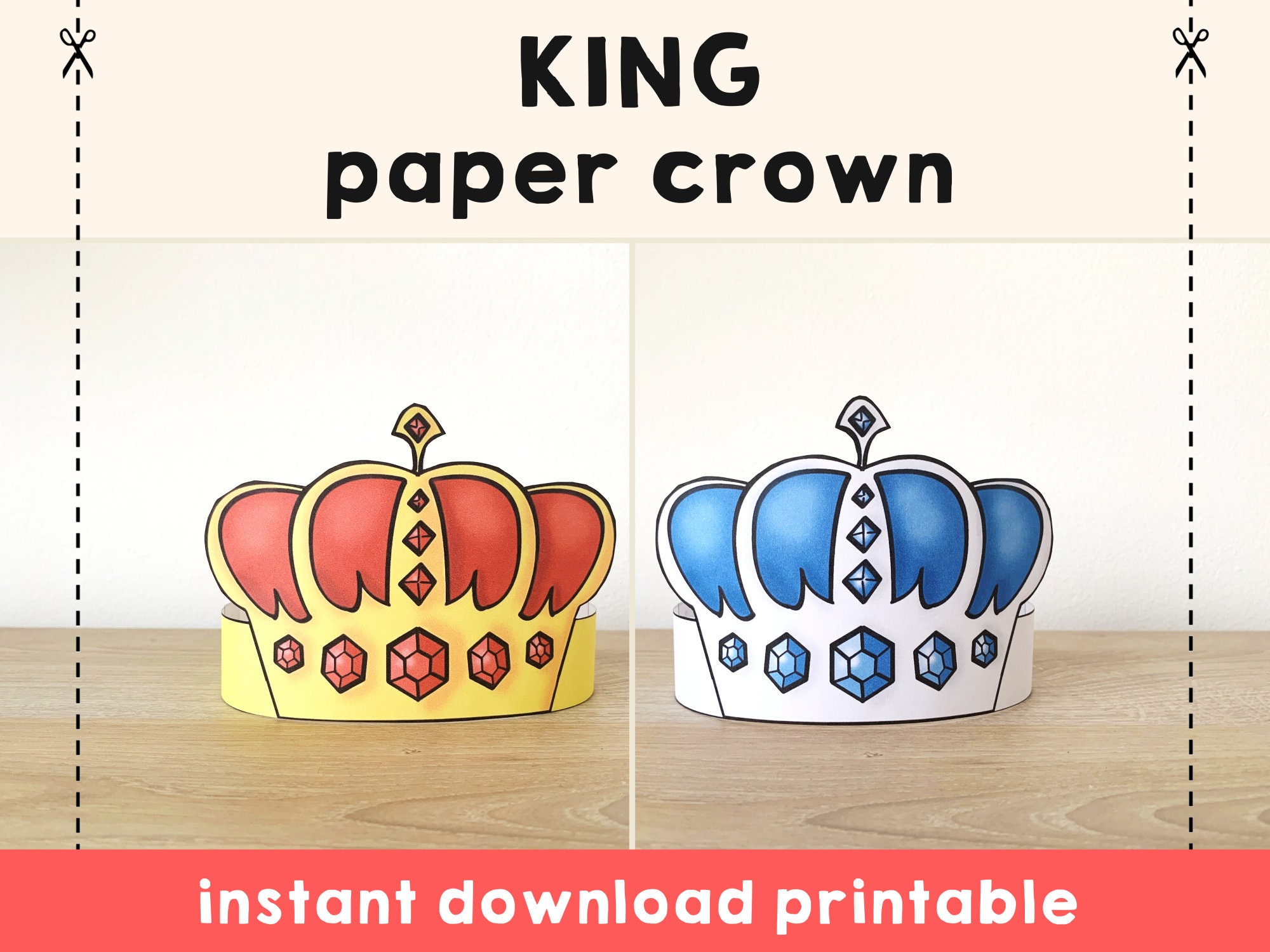 Comment faire une COURONNE en papier pour prince et princesse?  Couronne  des rois maternelle, Couronnes de papier, Décoration anniversaire princesse