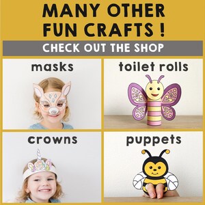 Pumpkin Paper Crown Headband Hat Craft Autumn Fall Thanksgiving Party Coloring Printable Kids Costume Favor Costume DIY - Instant Download image 7