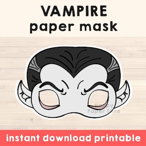 Vampire Mask Kids Vampire Costume Vampire mask diy Vampire Mask kids Party Favor Vampire Printable mask Vampire Halloween Vampire Kids Mask