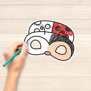Ladybug Mask Costume Animal Mask Printable Party Favor Insect Halloween ...