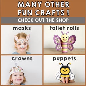 Cowboy Toilet Paper Roll Craft Wild West Party Coloring Printable Decoration Kids Cut No Prep, Instant Download image 7
