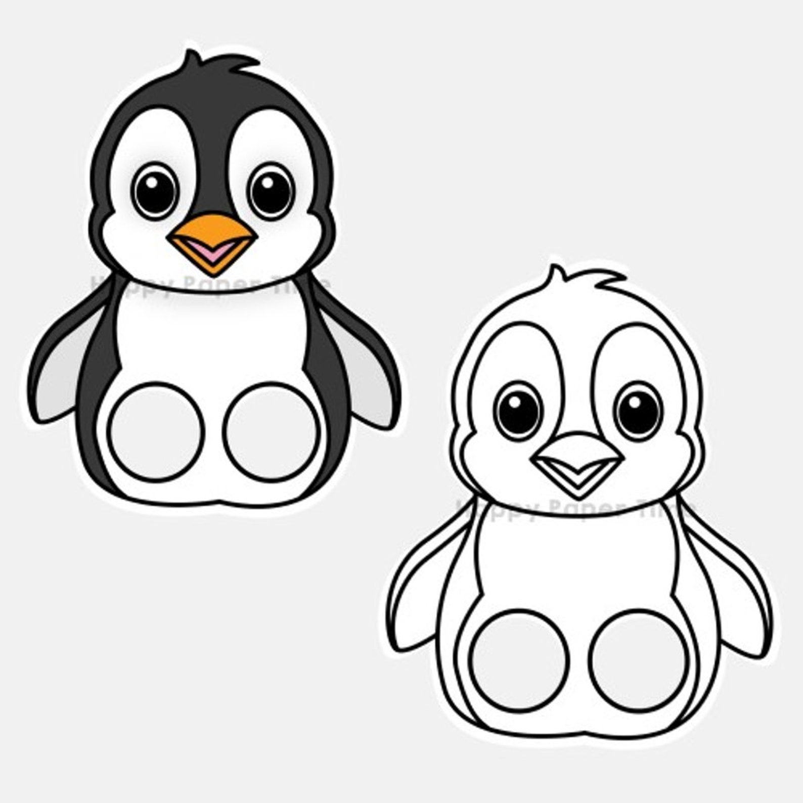 Penguin Paper Craft Printable Finger Puppet Template Kids | Etsy