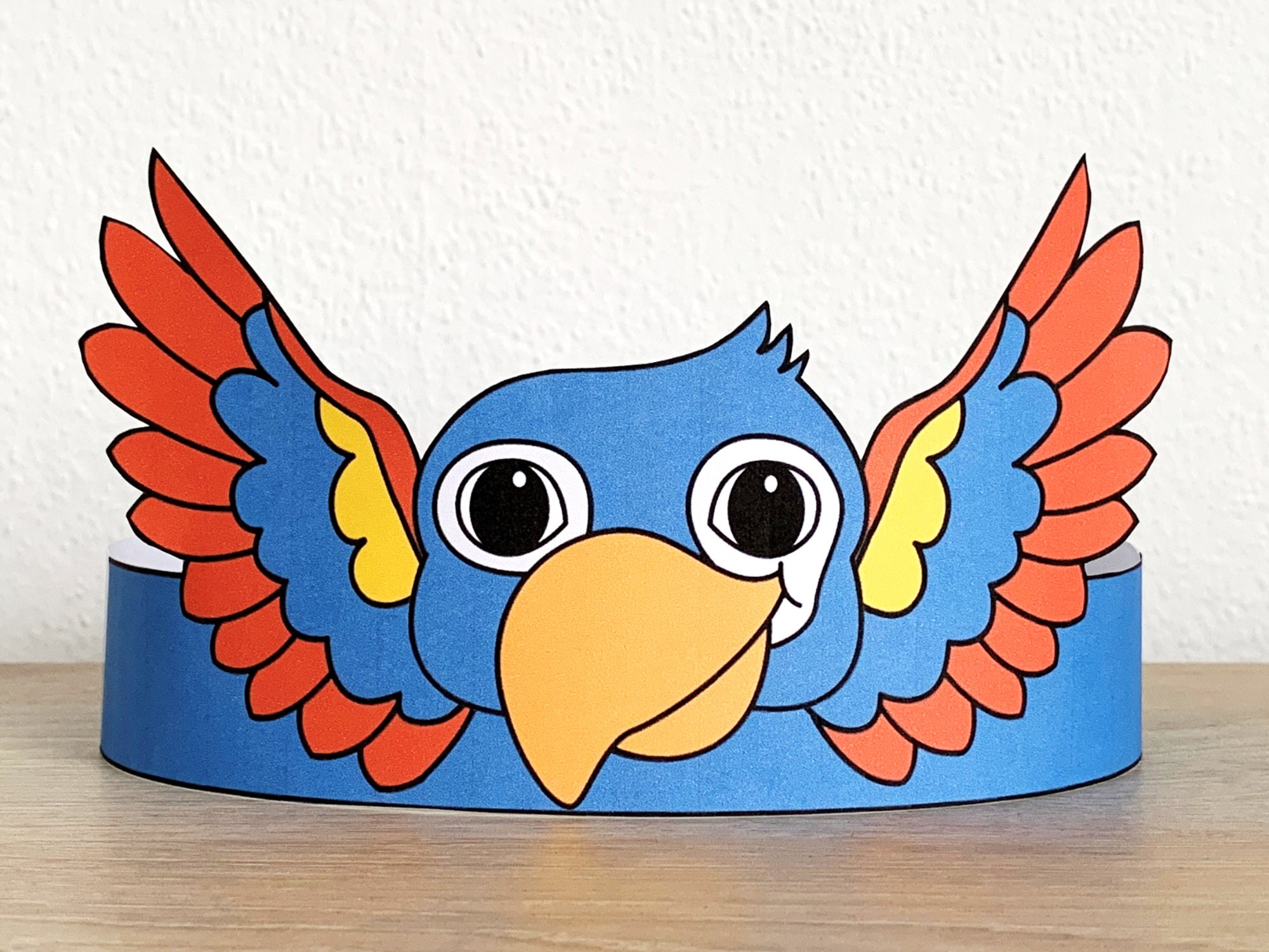 Parrot Paper Crown Headband Pet Animal Printable Kids Craft - Etsy